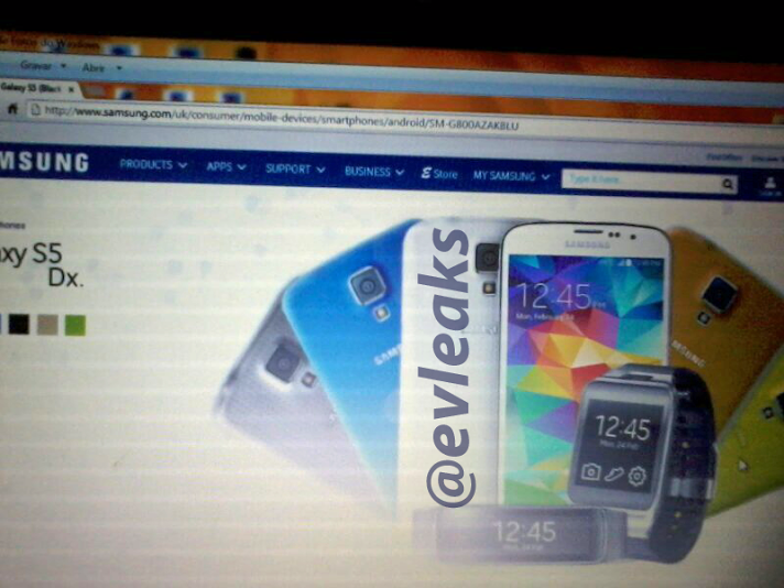 Se filtra primera imagen del Samsung Galaxy S5 Mini en la web de Samsung