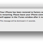 iPhone restored