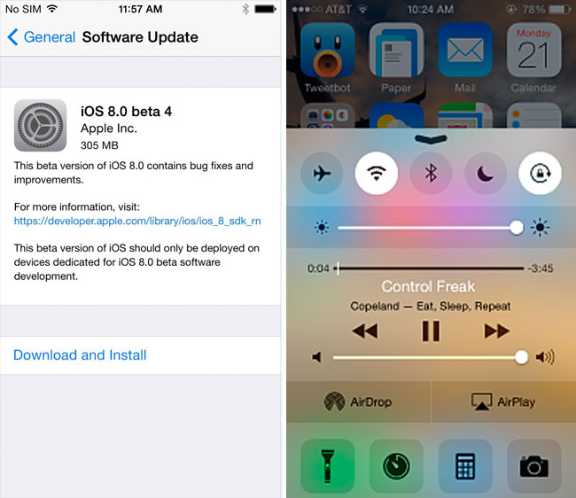 iOS 8 Beta 4 ya está disponible para desarrolladores
