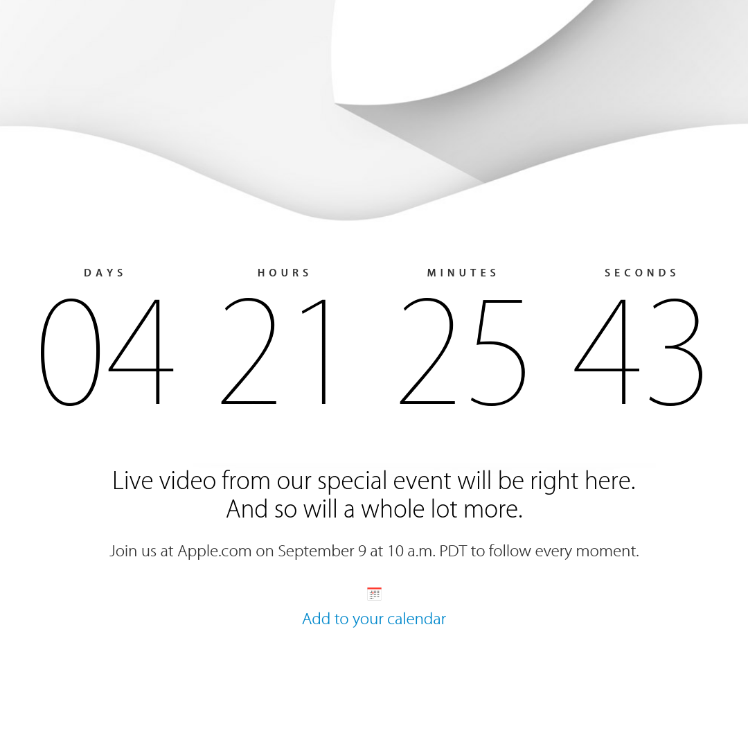 Apple confirma streaming en vídeo de evento del 9 de septiembre