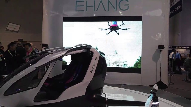 Un drone que puede transportar a una persona