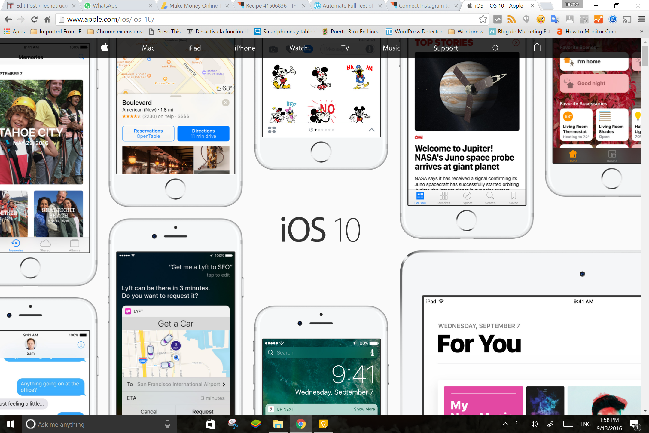 Apple libera iOS10 conoce si tu equipo es compatible